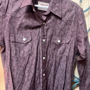 Roper Purple Paisley Western Shirt